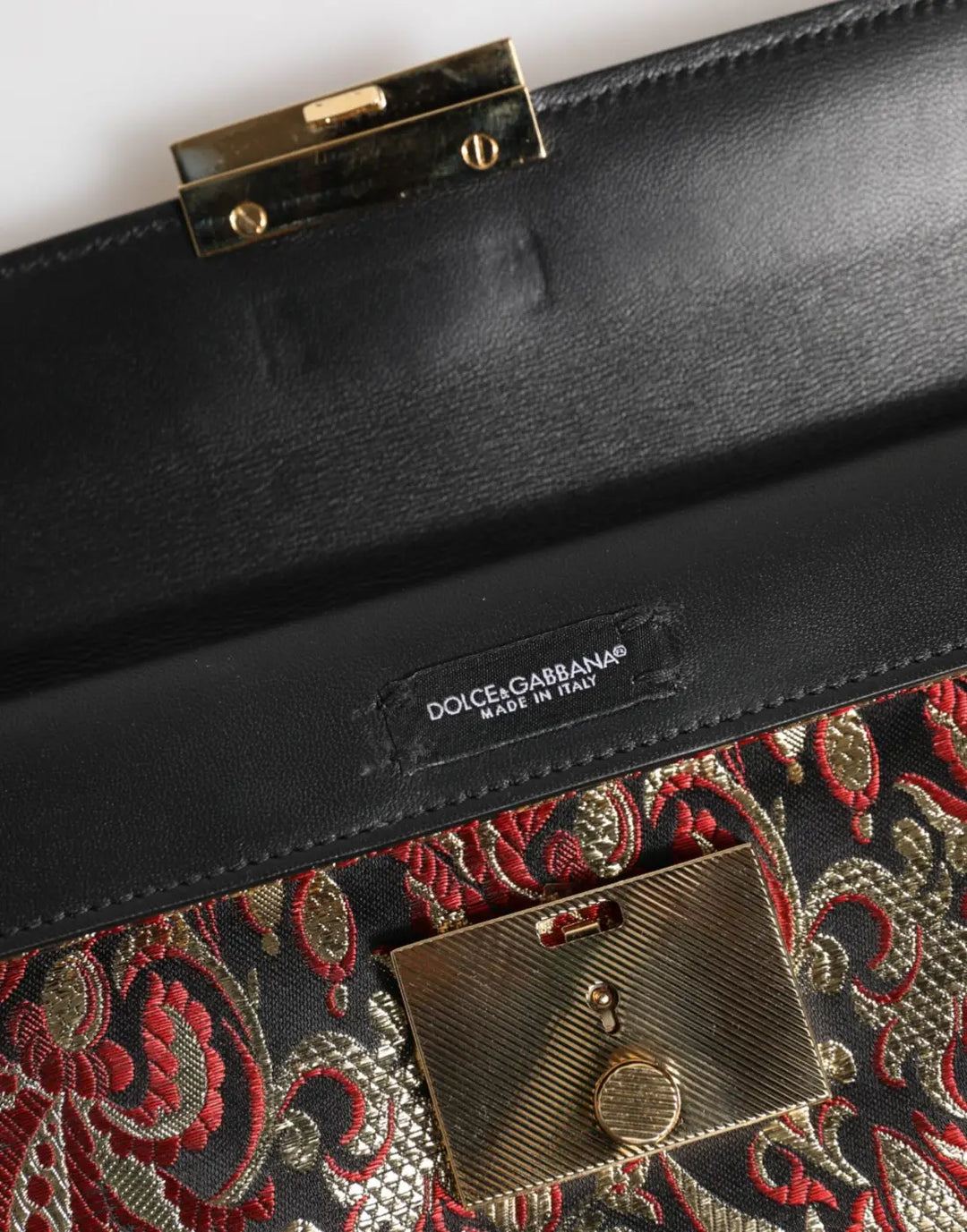 Dolce &amp; Gabbana Multicolor Jacquard Floral Document Briefcase Bag