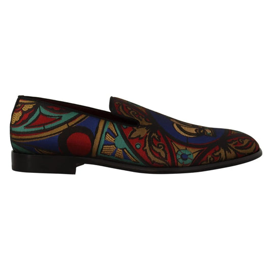 Dolce Gabbana Multicolor Jacquard Loafers Steal the Show &