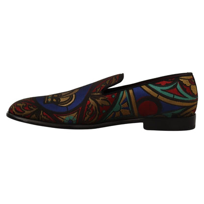 Dolce Gabbana Multicolor Jacquard Loafers Steal the Show &