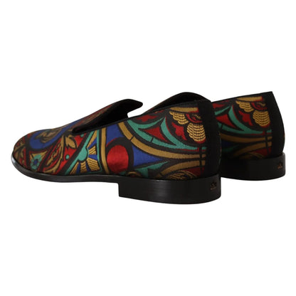 Dolce Gabbana Multicolor Jacquard Loafers Steal the Show &