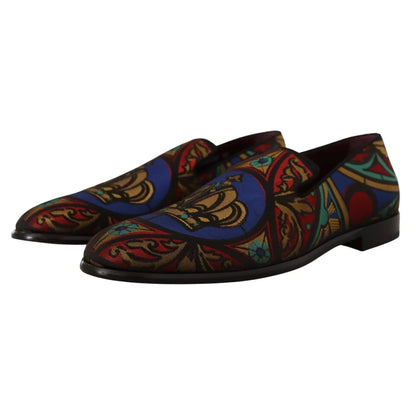 Dolce Gabbana Multicolor Jacquard Loafers Steal the Show &