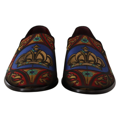 Dolce Gabbana Multicolor Jacquard Loafers Steal the Show &