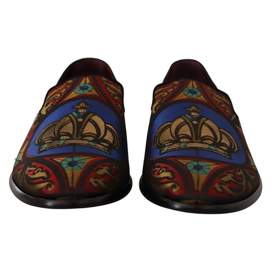 Dolce Gabbana Multicolor Jacquard Loafers Steal the Show &