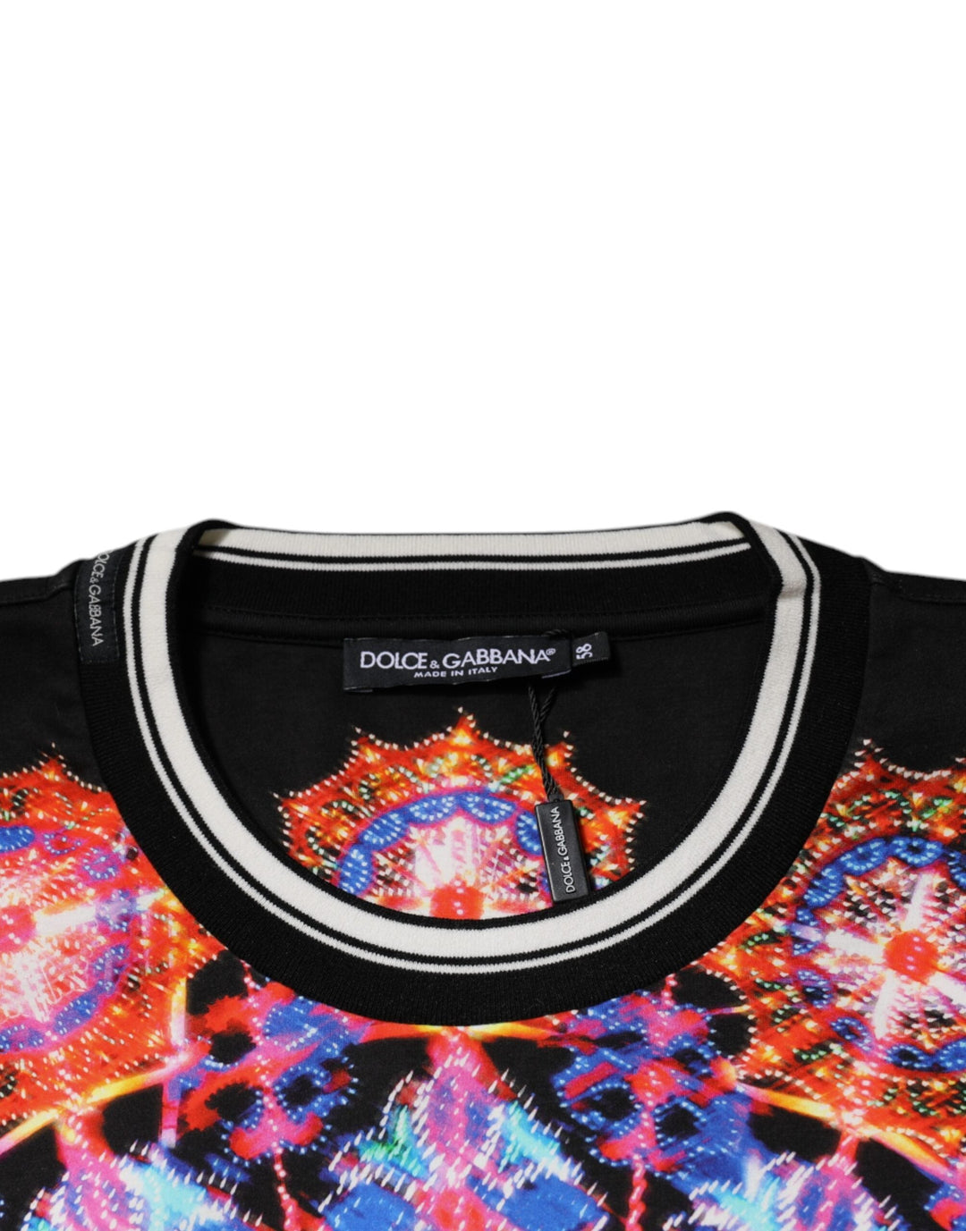 Dolce &amp; Gabbana Multicolor Kaleidoscope Men Short Sleeves T-shirt