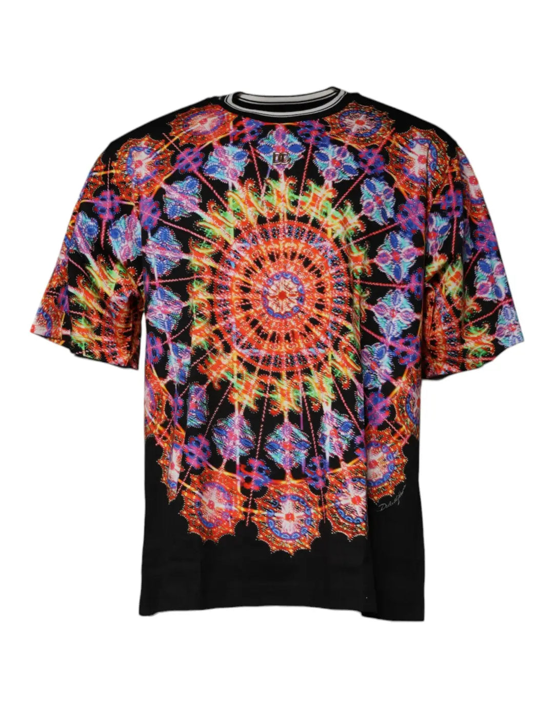 Dolce &amp; Gabbana Multicolor Kaleidoscope Men Short Sleeves T-shirt