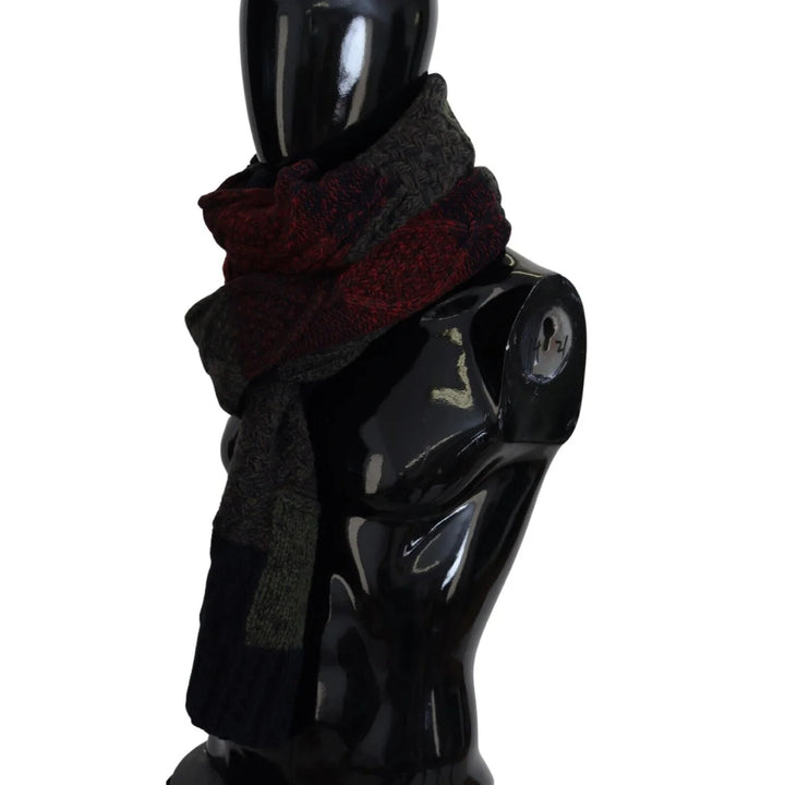 Dolce & Gabbana Multicolor Knitted Men Neck Wrap Shawl Scarf