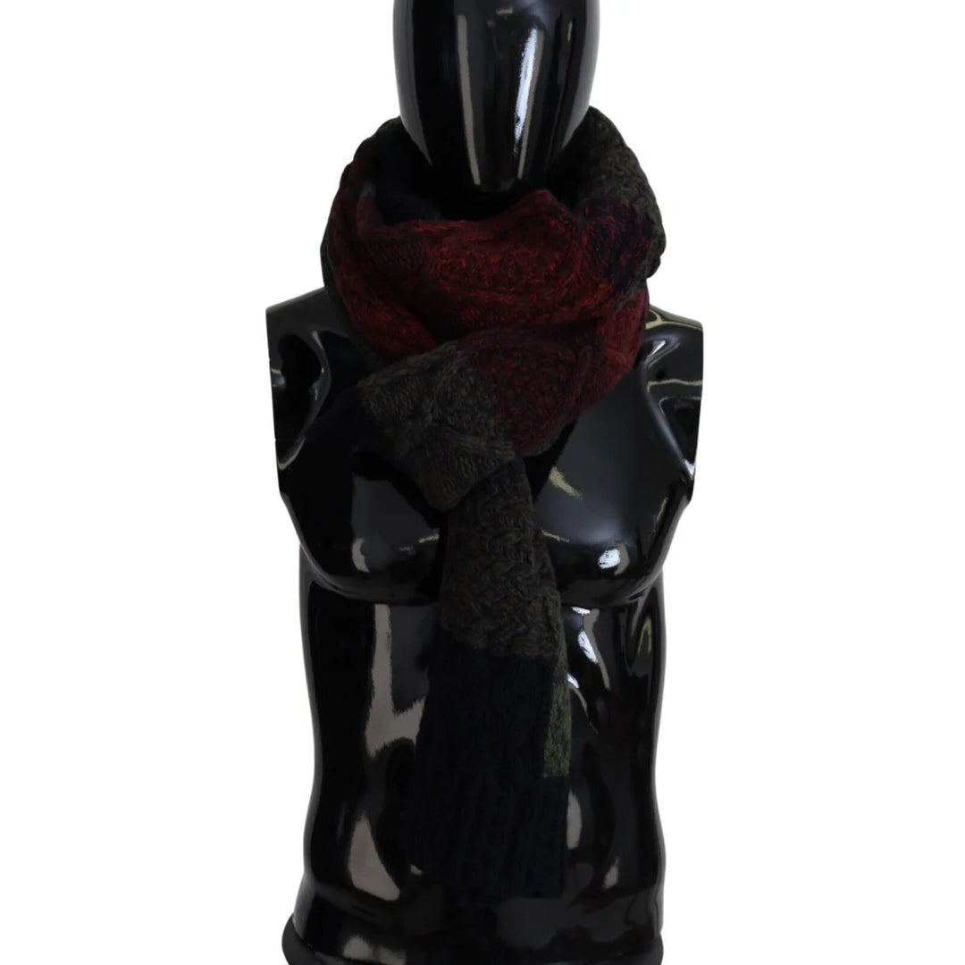 Dolce & Gabbana Multicolor Knitted Men Neck Wrap Shawl Scarf