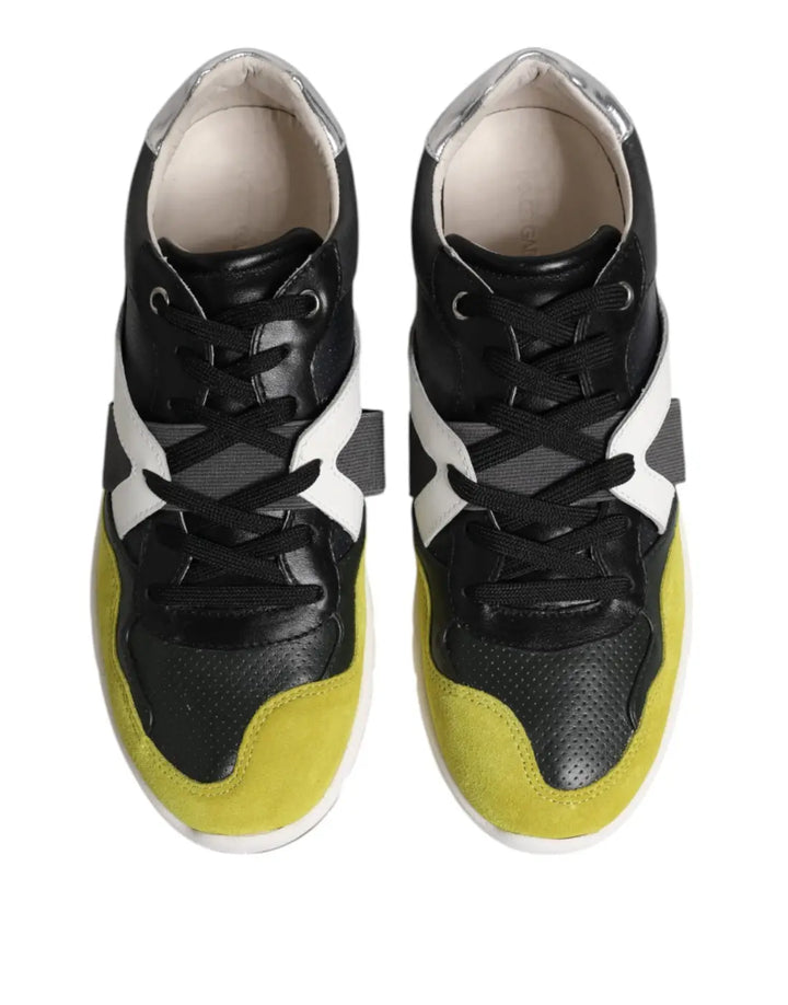 Dolce &amp; Gabbana Multicolor Lace Up Low Top Men Sneakers Shoes