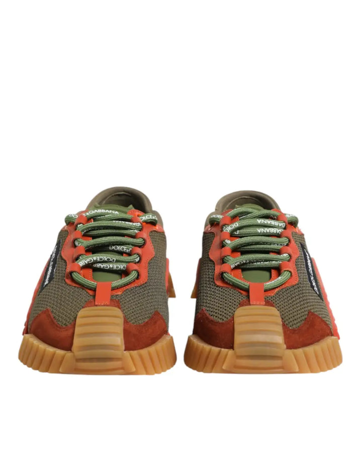 Dolce &amp; Gabbana Multicolor Lace Up Low Top NS1 Sneakers Shoes
