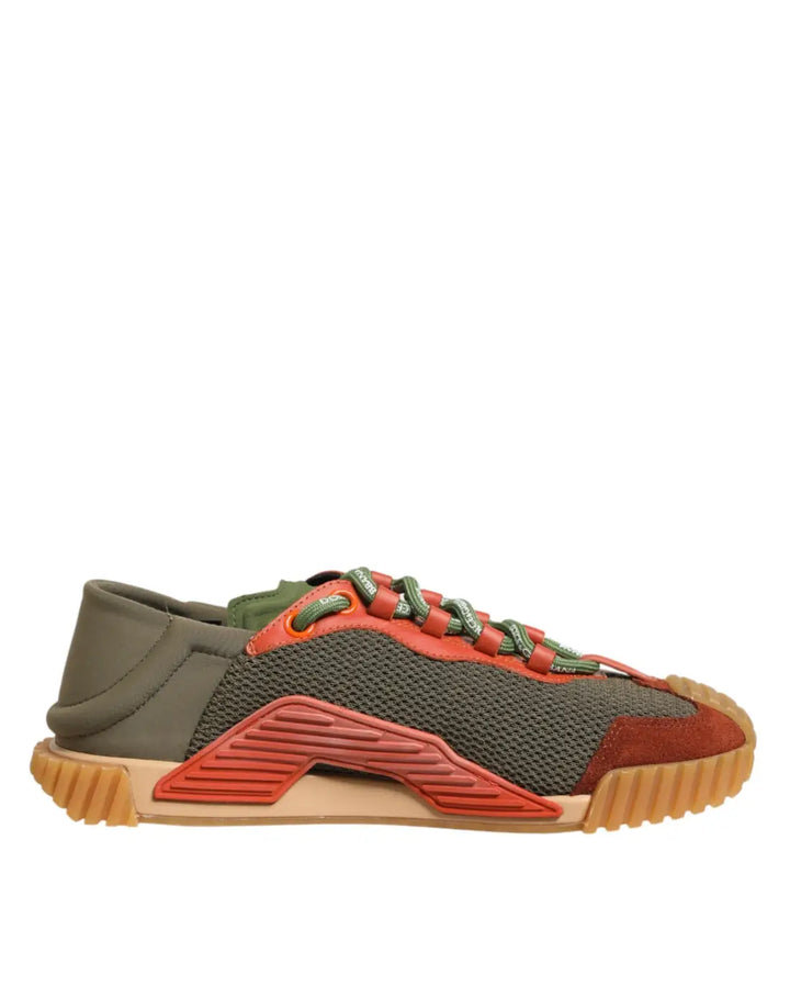 Dolce &amp; Gabbana Multicolor Lace Up Low Top NS1 Sneakers Shoes