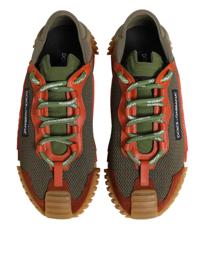 Dolce &amp; Gabbana Multicolor Lace Up Low Top NS1 Sneakers Shoes