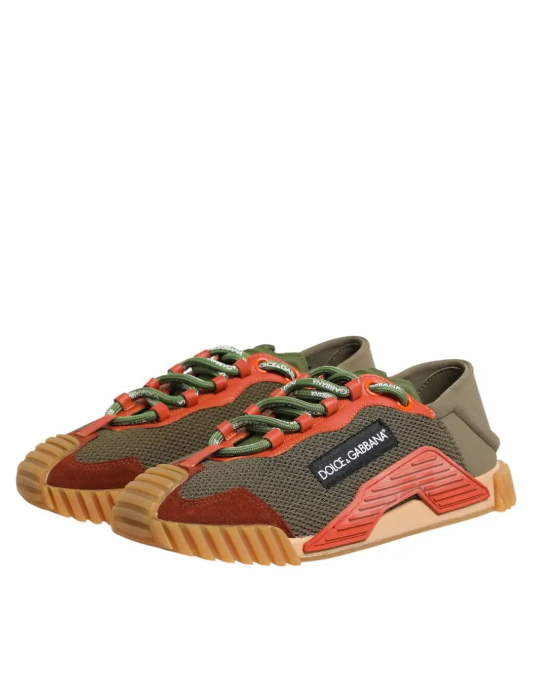 Dolce &amp; Gabbana Multicolor Lace Up Low Top NS1 Sneakers Shoes