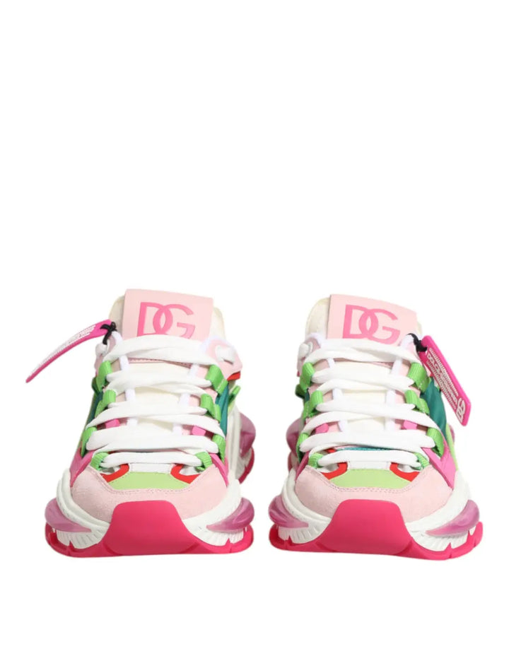 Dolce &amp; Gabbana Multicolor Leather Airmaster Low Top Sneaker Shoes