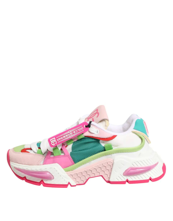 Dolce &amp; Gabbana Multicolor Leather Airmaster Low Top Sneaker Shoes