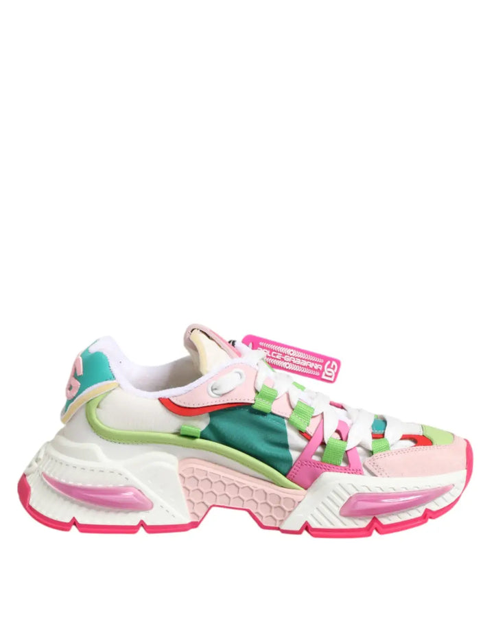 Dolce &amp; Gabbana Multicolor Leather Airmaster Low Top Sneaker Shoes