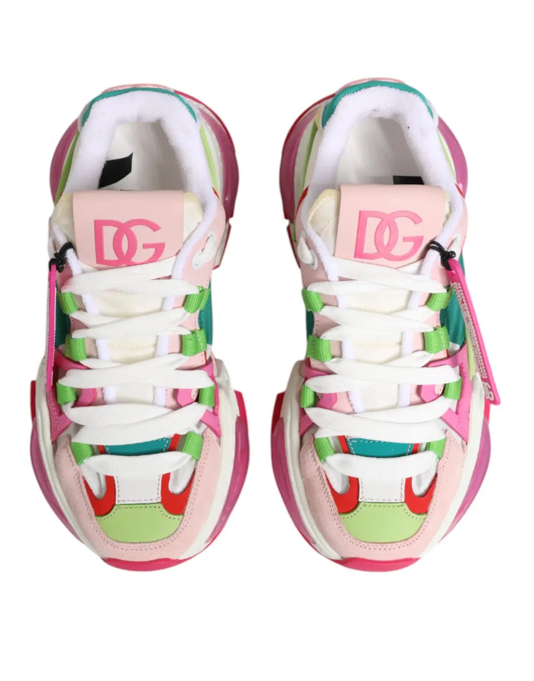 Dolce &amp; Gabbana Multicolor Leather Airmaster Low Top Sneaker Shoes