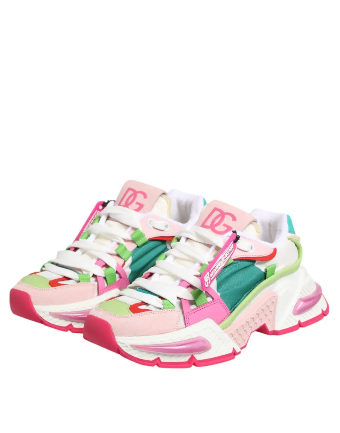 Dolce &amp; Gabbana Multicolor Leather Airmaster Low Top Sneaker Shoes