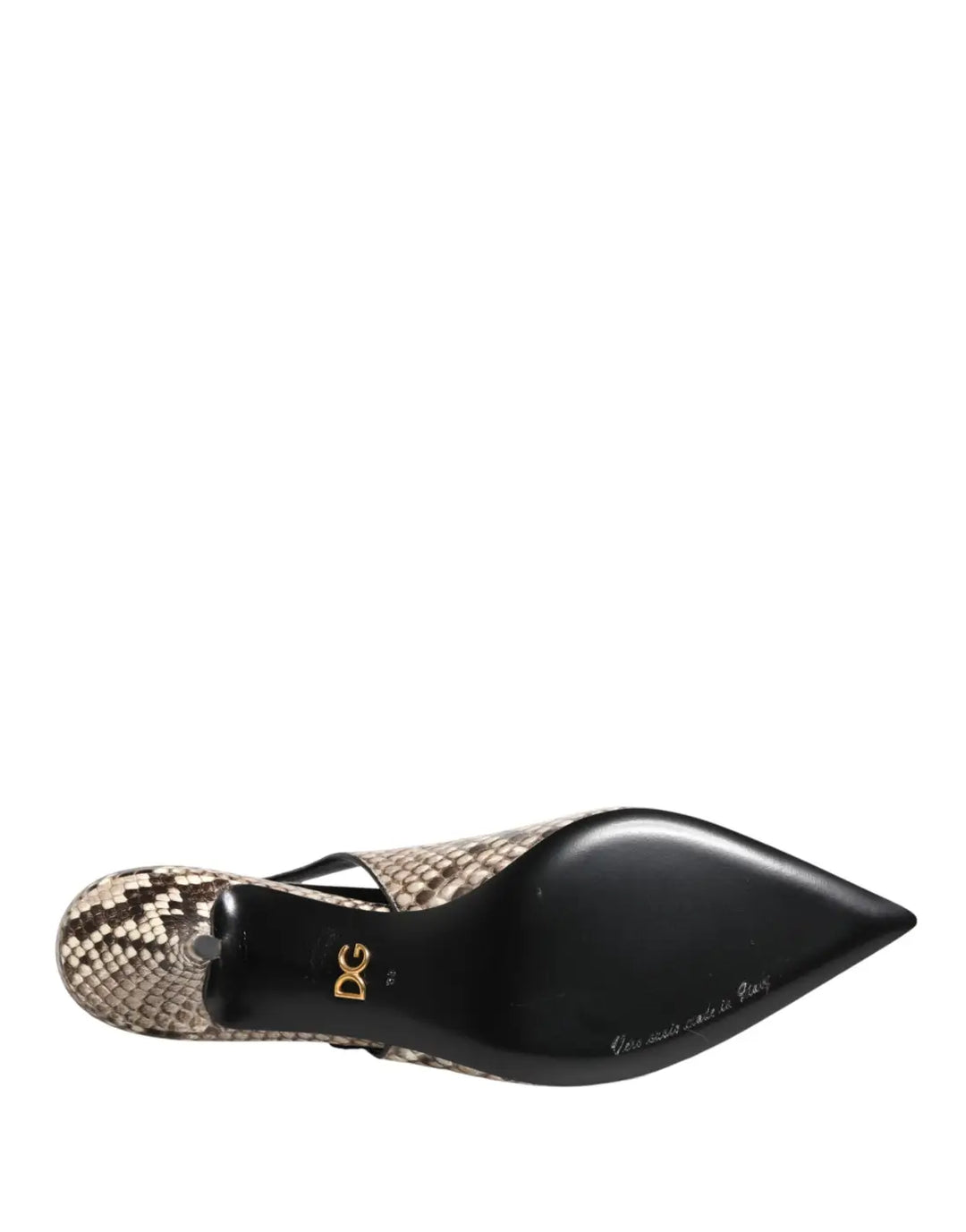 Dolce &amp; Gabbana Multicolor Leather Heels Slingback Shoes