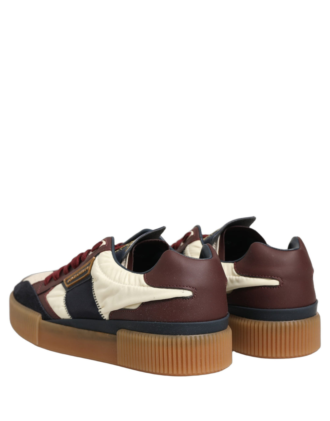 Dolce &amp; Gabbana Multicolor Leather MIAMI Low Top Men Sneakers Shoes