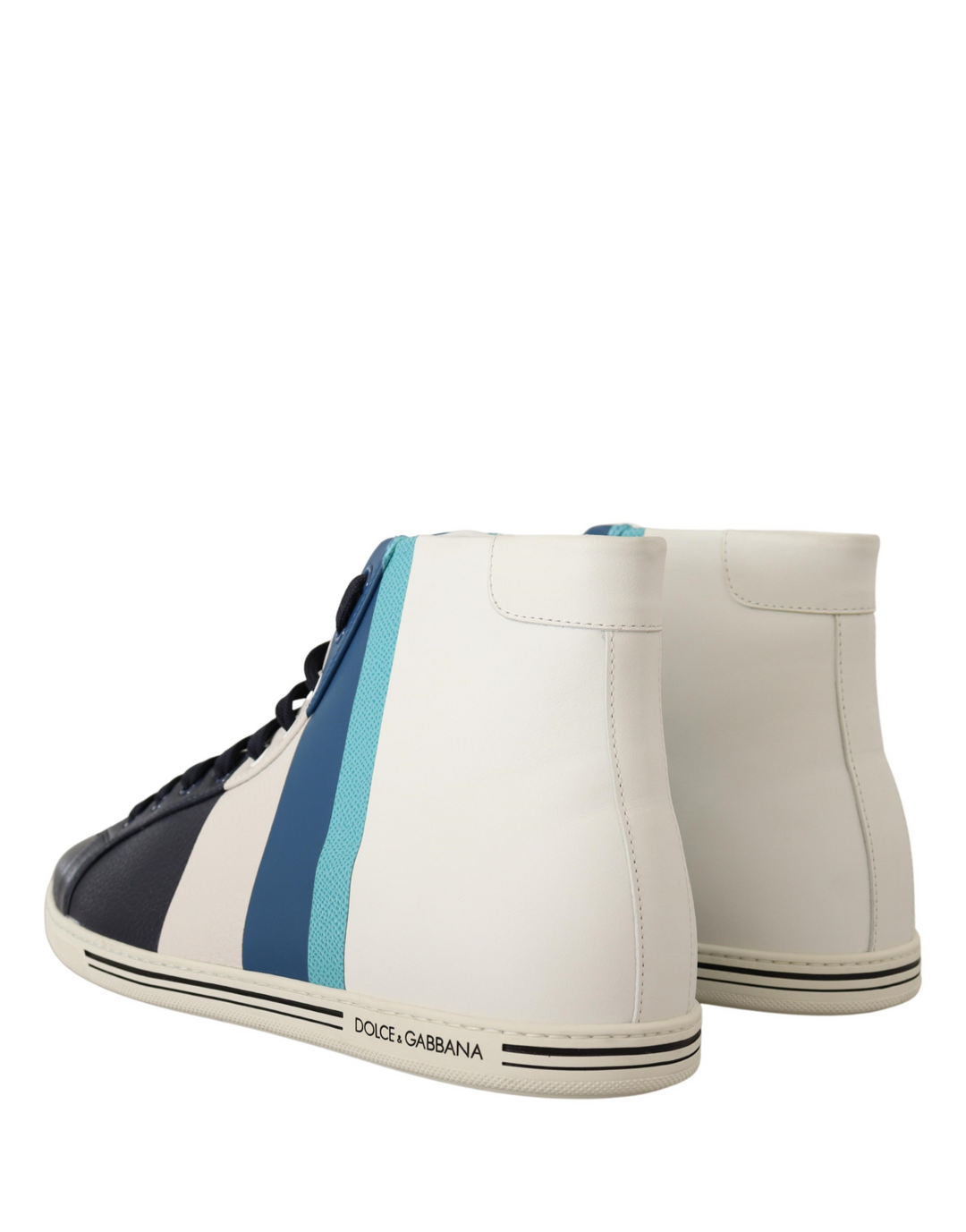 Dolce &amp; Gabbana Multicolor Leather Mid Top Sneakers Shoes