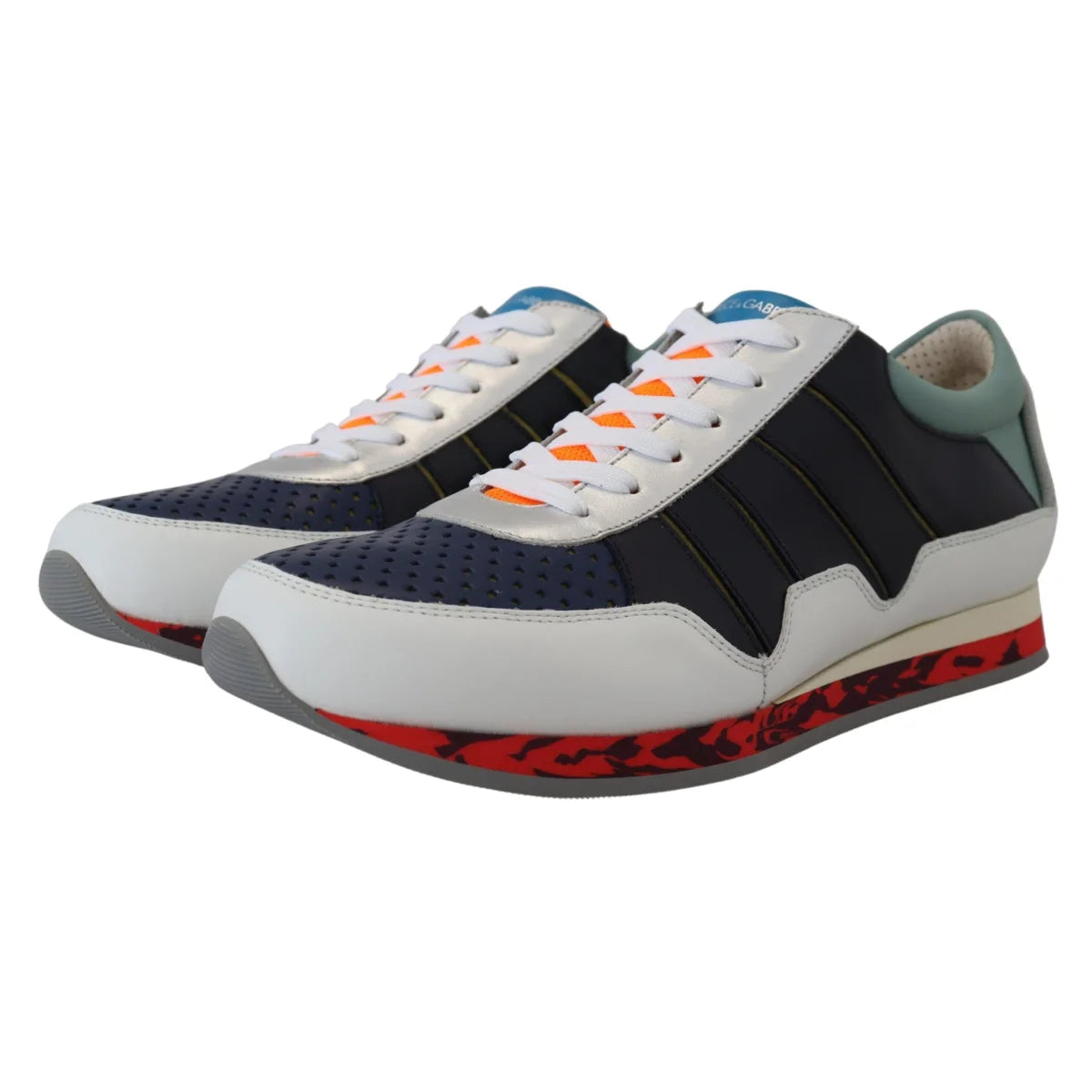 Dolce & Gabbana Multicolor Leather Sport Low Top Sneakers