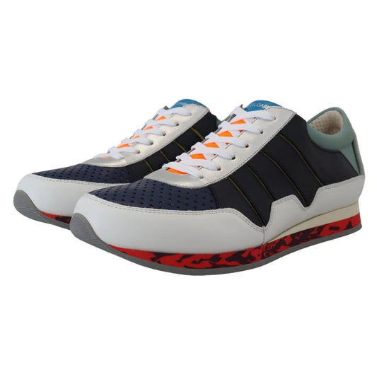 Dolce & Gabbana Multicolor Leather Sport Low Top Sneakers