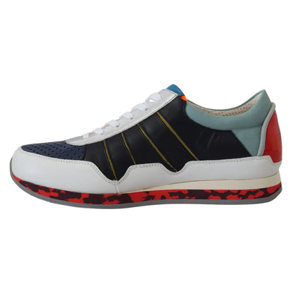 Dolce & Gabbana Multicolor Leather Sport Low Top Sneakers