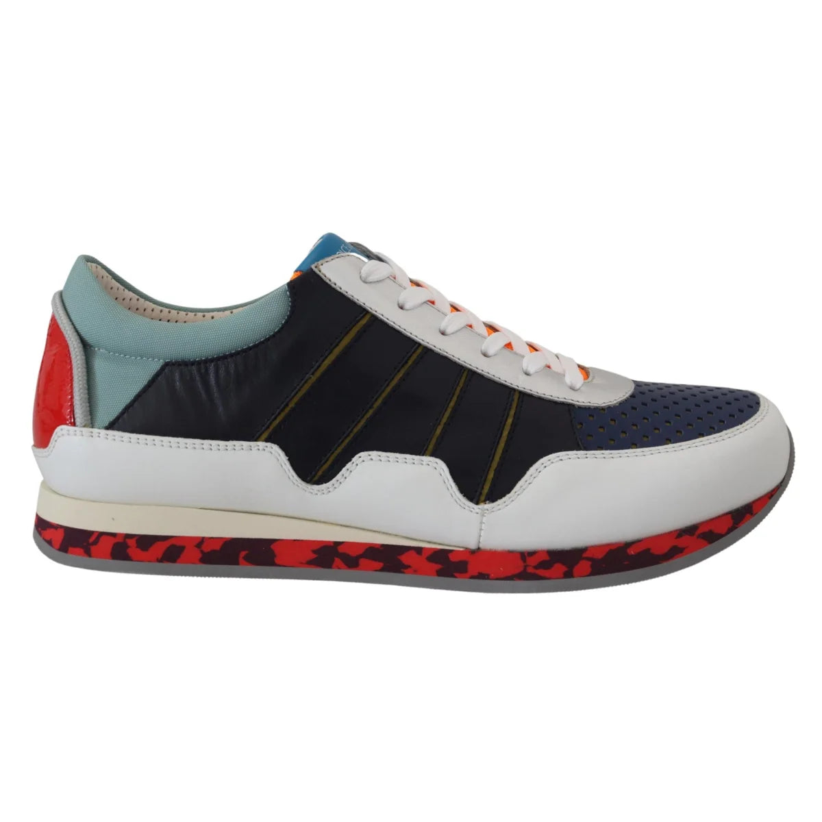 Dolce & Gabbana Multicolor Leather Sport Low Top Sneakers