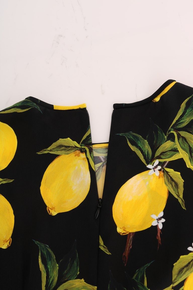 Dolce &amp; Gabbana - Multicolor Lemon Silk Stretch T-Shirt