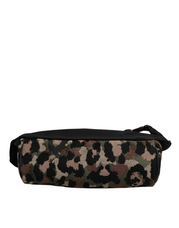 Dolce &amp; Gabbana Multicolor Leopard DG Logo Belt Waist Fanny Pack Bag