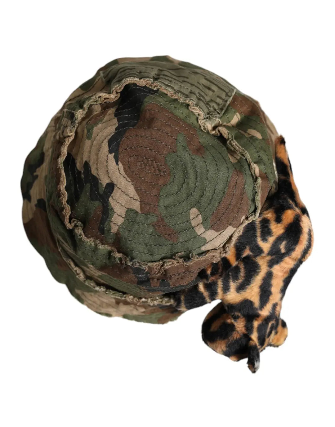 Dolce &amp; Gabbana Multicolor Leopard Embellish Wide Brim Bucket Hat