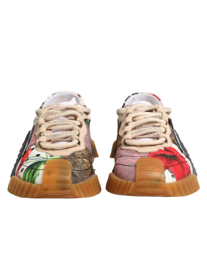 Dolce &amp; Gabbana Multicolor Logo Low Top NS1 Sneakers Shoes