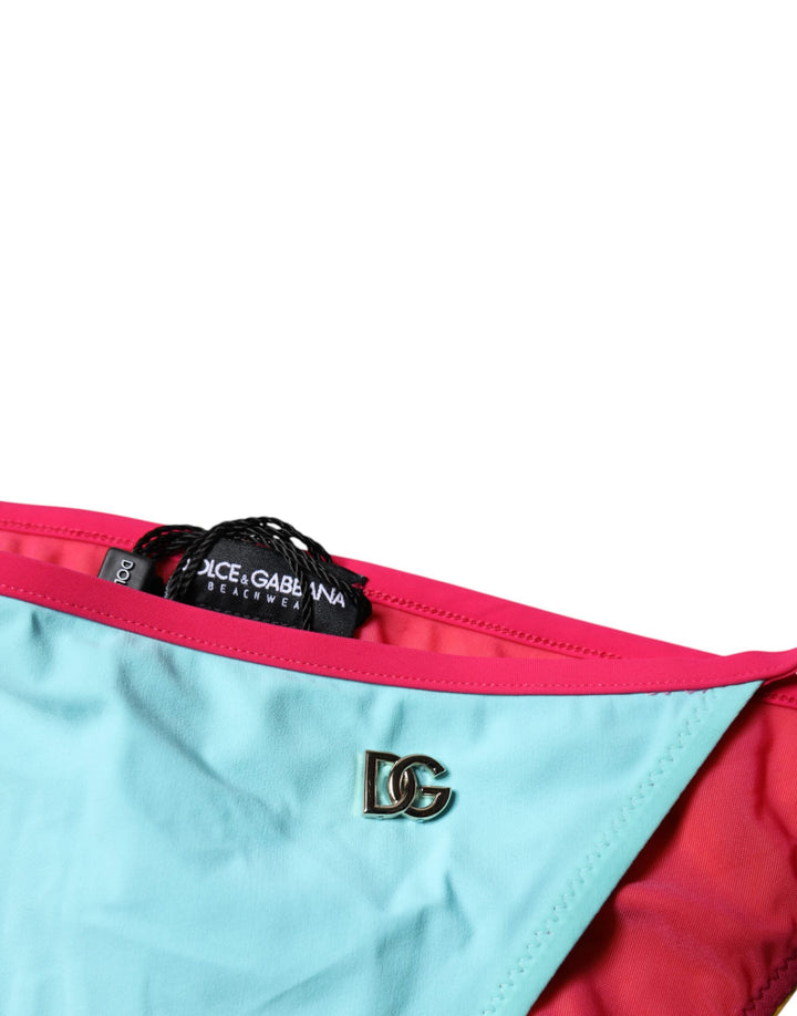 Dolce &amp; Gabbana Multicolor Logo Swimsuit Bikini Bottom Swimwear - Women’s