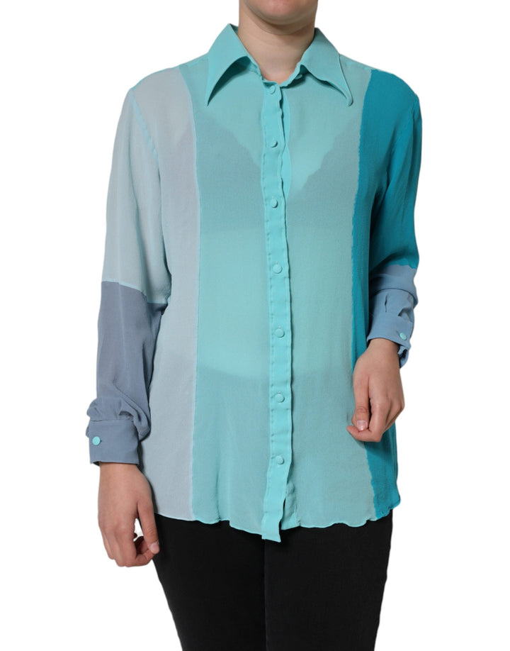 Dolce &amp; Gabbana Blouses - Women’s Multicolor Long Sleeve Button Blouse Top