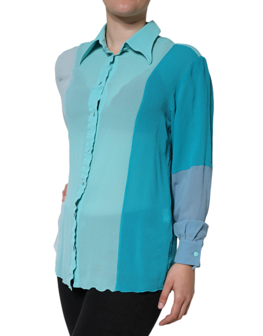 Dolce &amp; Gabbana Blouses - Women’s Multicolor Long Sleeve Button Blouse Top