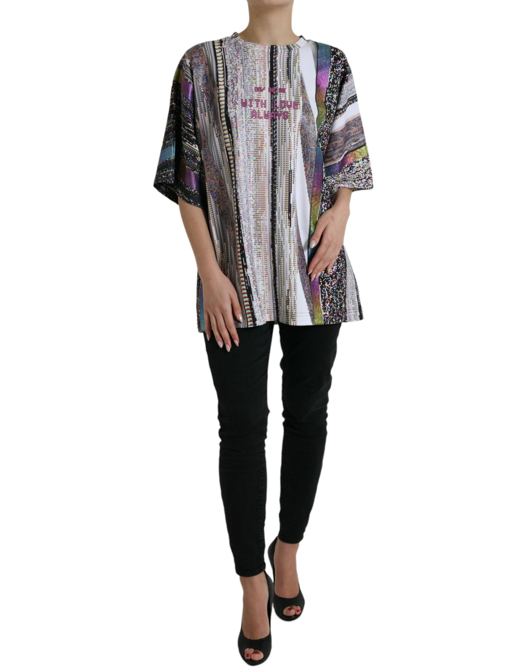 Dolce &amp; Gabbana - Multicolor With Love Always Print T-shirt