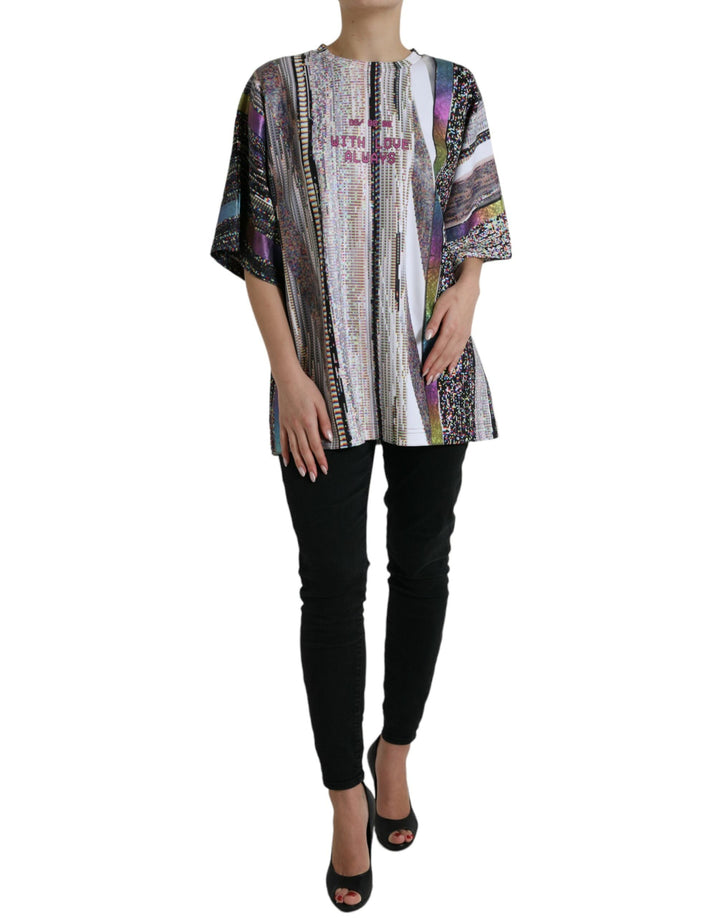 Dolce &amp; Gabbana - Multicolor With Love Always Print T-shirt