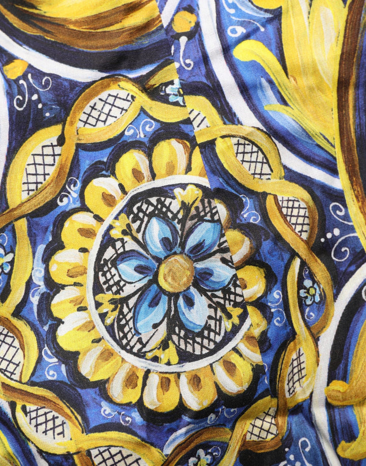 Dolce &amp; Gabbana Blouses - Women’s Multicolor Majolica Print Cotton Blouse Top