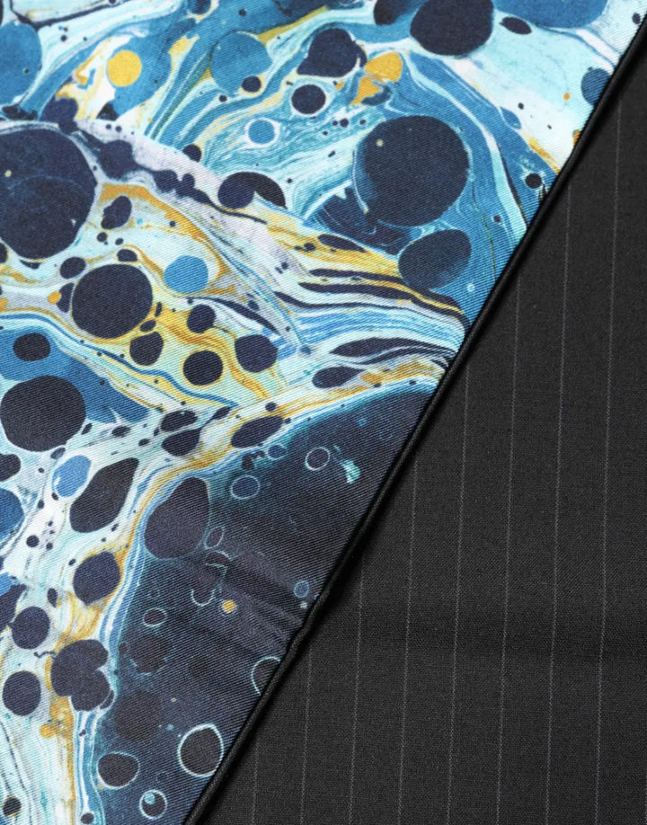 Dolce &amp; Gabbana Multicolor Marble Neck Wrap Foulard Scarf