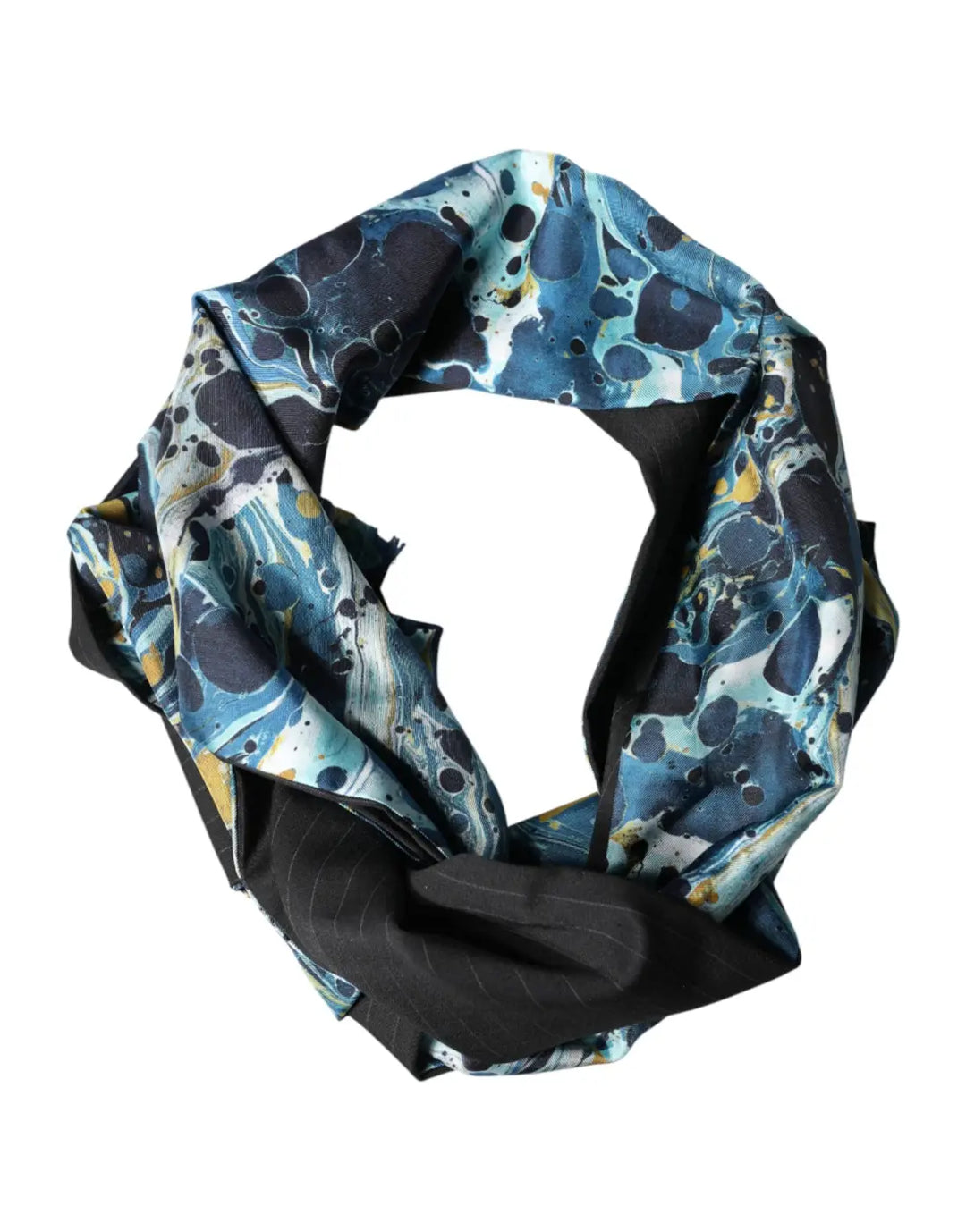 Dolce &amp; Gabbana Multicolor Marble Neck Wrap Foulard Scarf