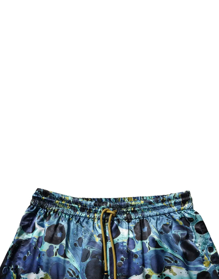 Dolce &amp; Gabbana Multicolor Marble Print Jogger Men Sweatpants Pants