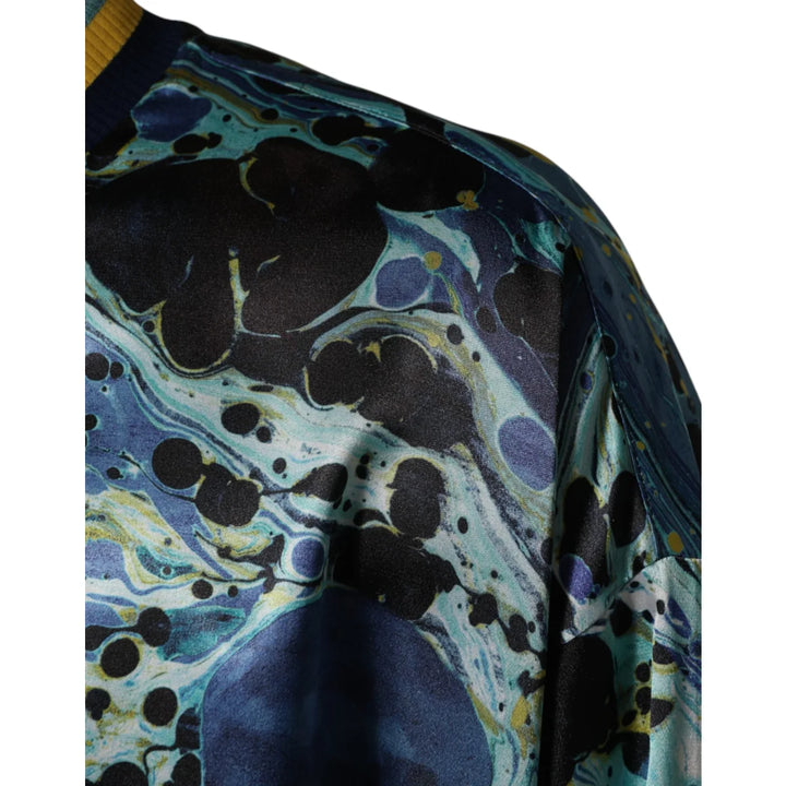 Dolce &amp; Gabbana Multicolor Marble Print Pullover Sweater