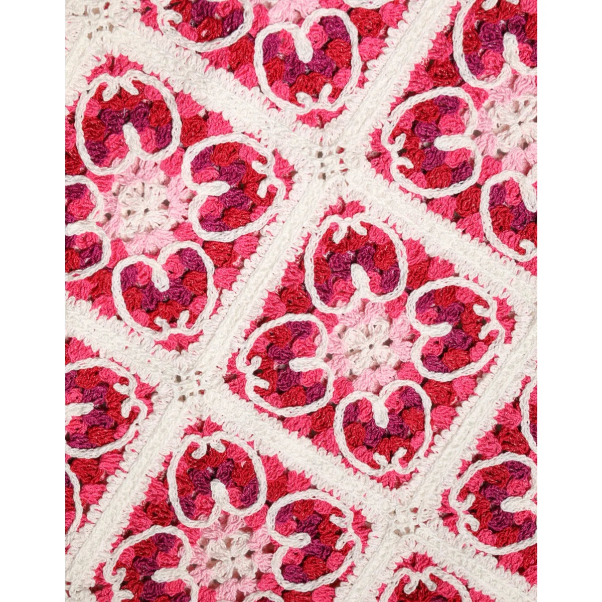 Dolce & Gabbana Multicolor Mini Dress Crochet Brick-Stitched Design