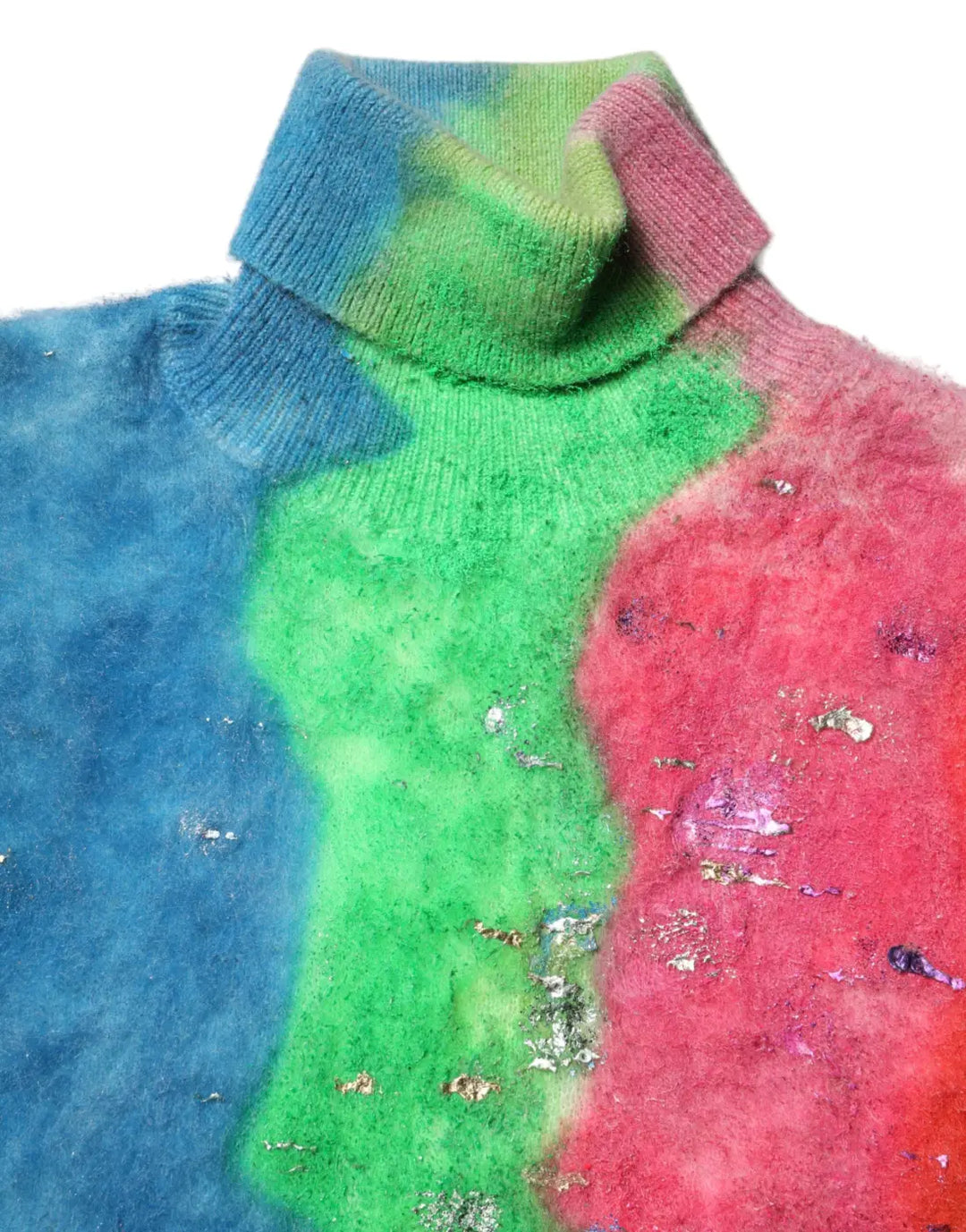 Dolce &amp; Gabbana Multicolor Mohair Turtleneck Pullover Sweater