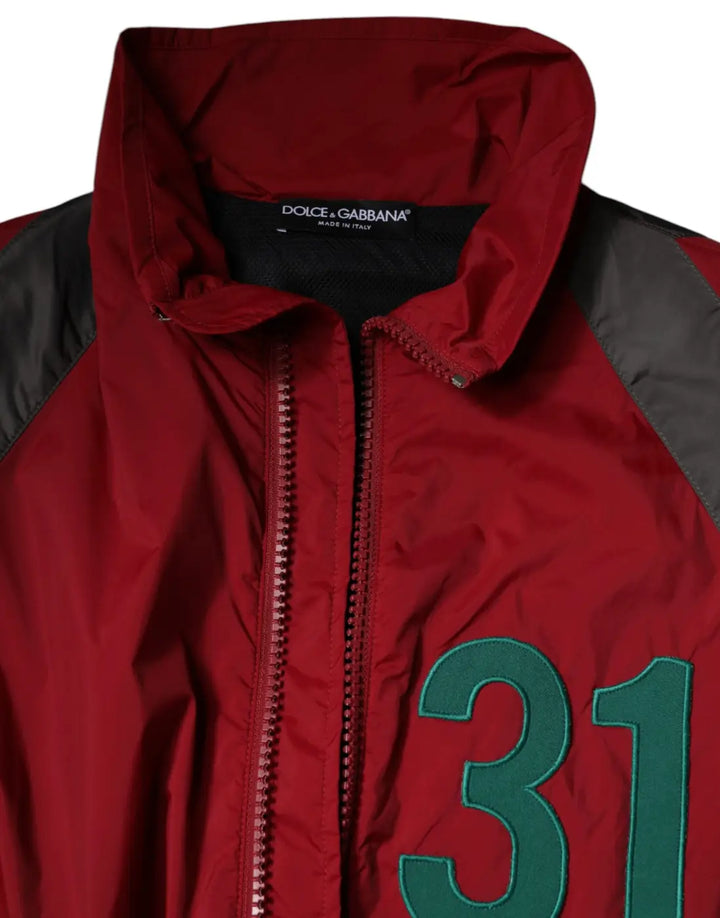 Dolce &amp; Gabbana Multicolor Nylon Full Zip Windbreaker Jacket