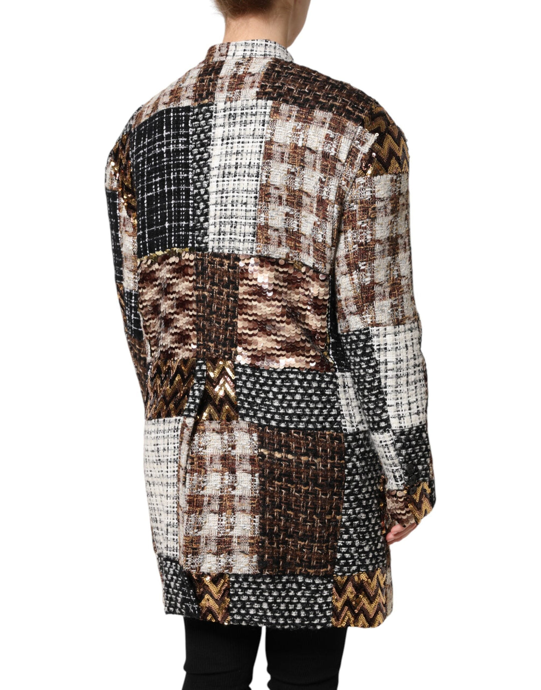 Dolce &amp; Gabbana Coats Jackets - Multicolor Patchwork Button Down Jacket