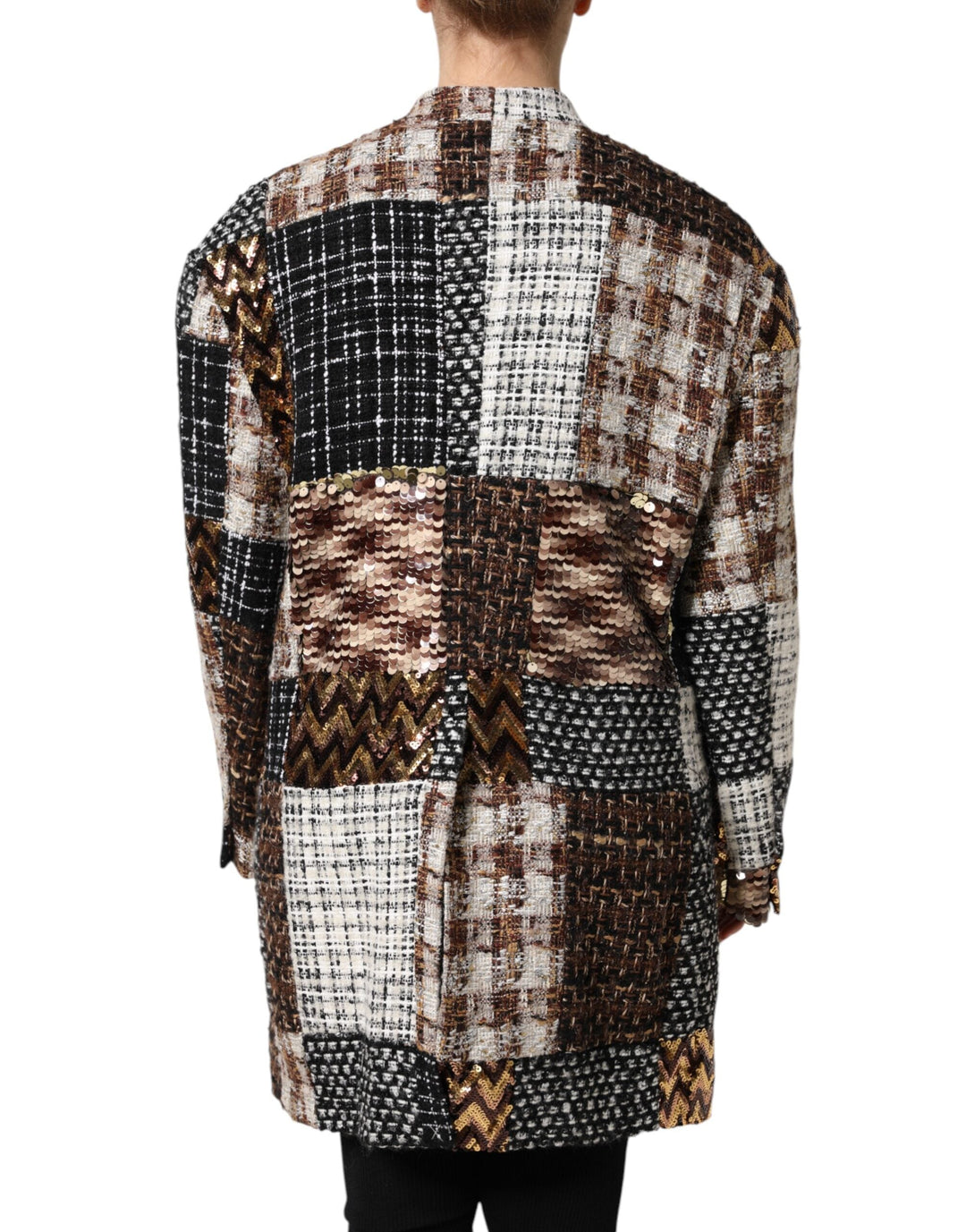 Dolce &amp; Gabbana Coats Jackets - Multicolor Patchwork Button Down Jacket