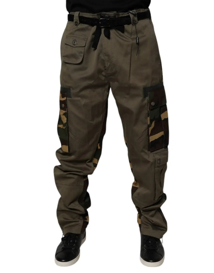 Dolce &amp; Gabbana Multicolor Patchwork Camouflage Cargo Pants