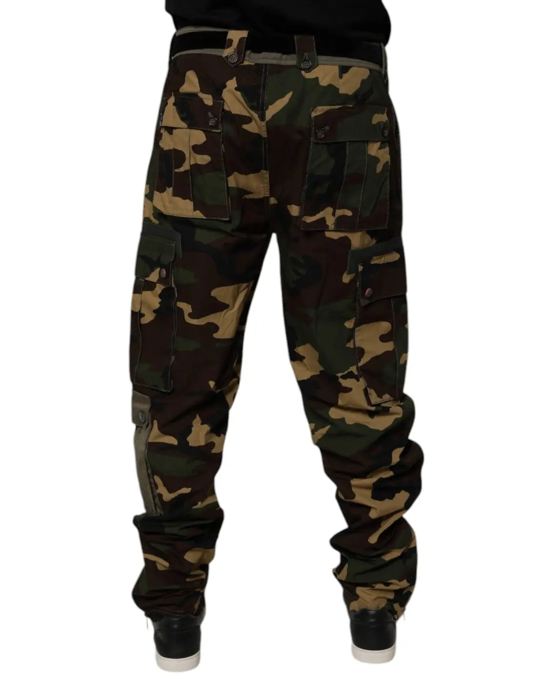 Dolce &amp; Gabbana Multicolor Patchwork Camouflage Cargo Pants