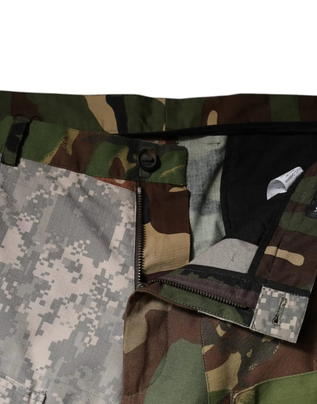 Dolce &amp; Gabbana Multicolor Patchwork Camouflage Cargo Pants